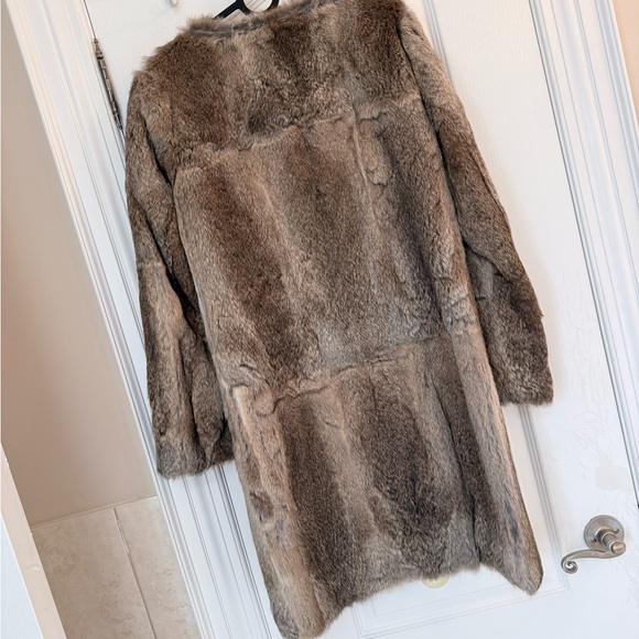 Kookai Rabbit Fur Coat - Picture 2 of 8